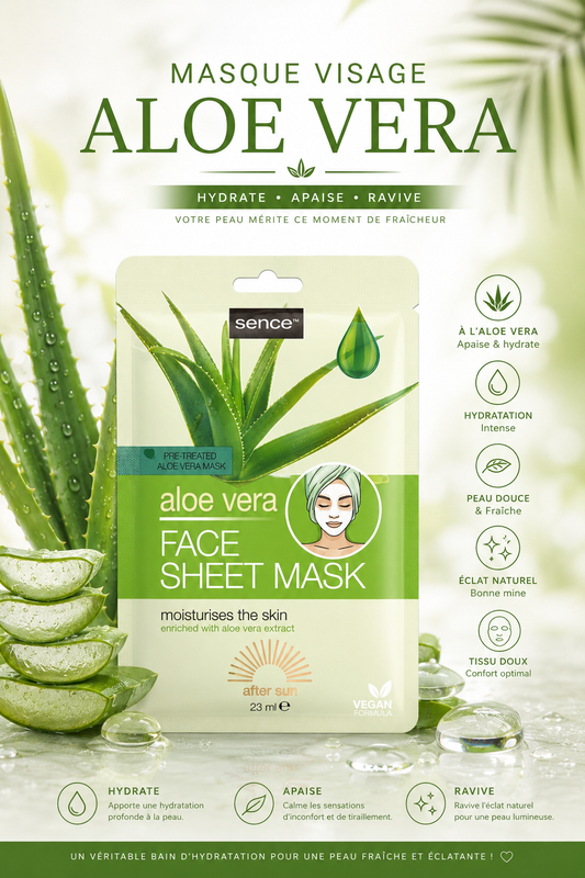 Masque Visage Aloe Vera – Hydratant & Apaisant