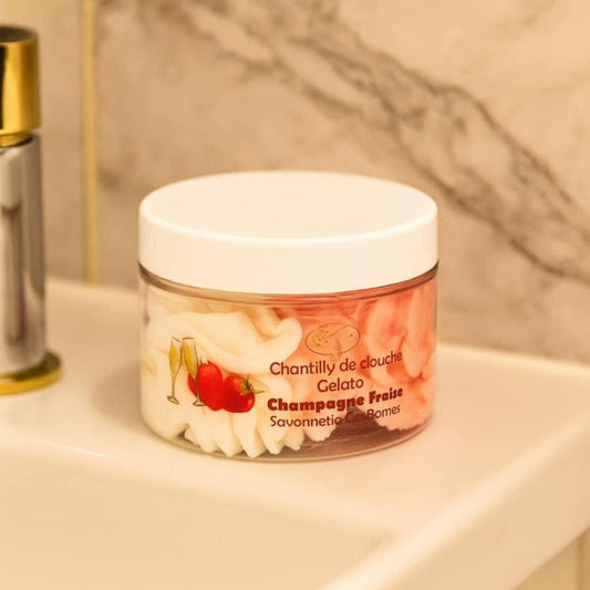 Chantilly de Douche Champagne Fraise 🍓🥂